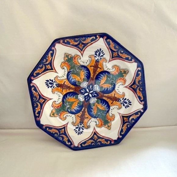 Vintage Beautiful Turkiye Turkey Hand Made Hand Painted Decorative Pottery Collector Plate Souvenir Travel Collectible main image 1